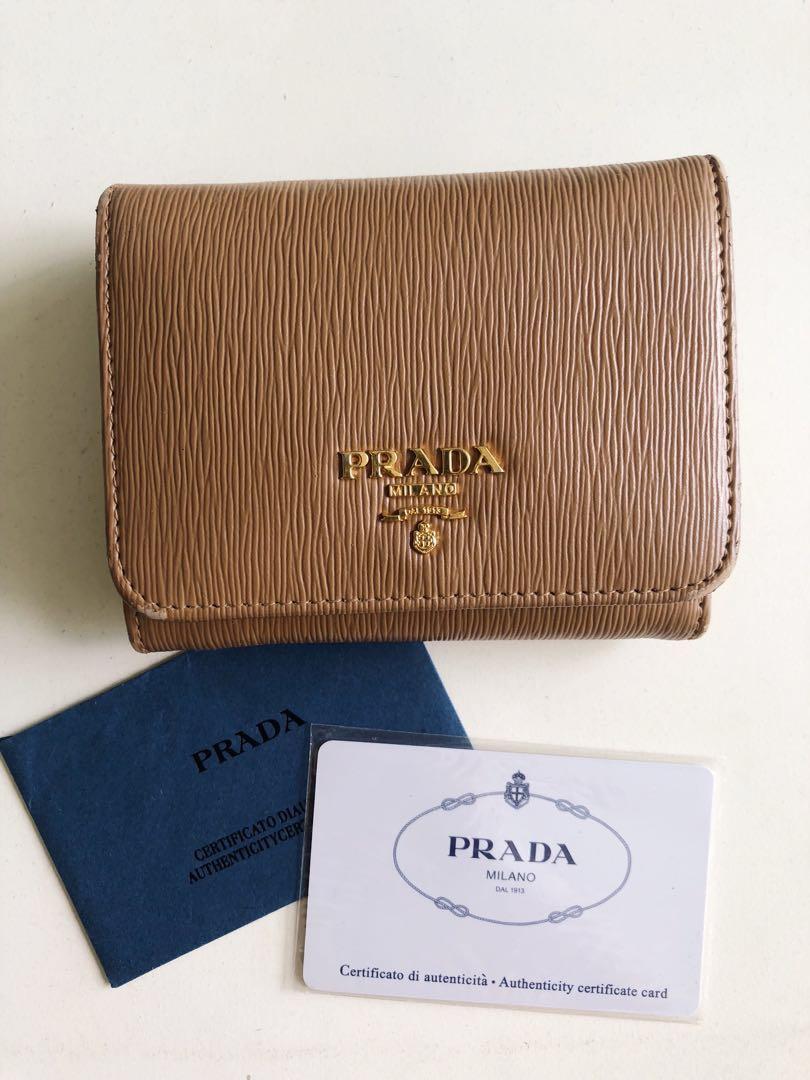 Prada leather non reptile wallet clearance