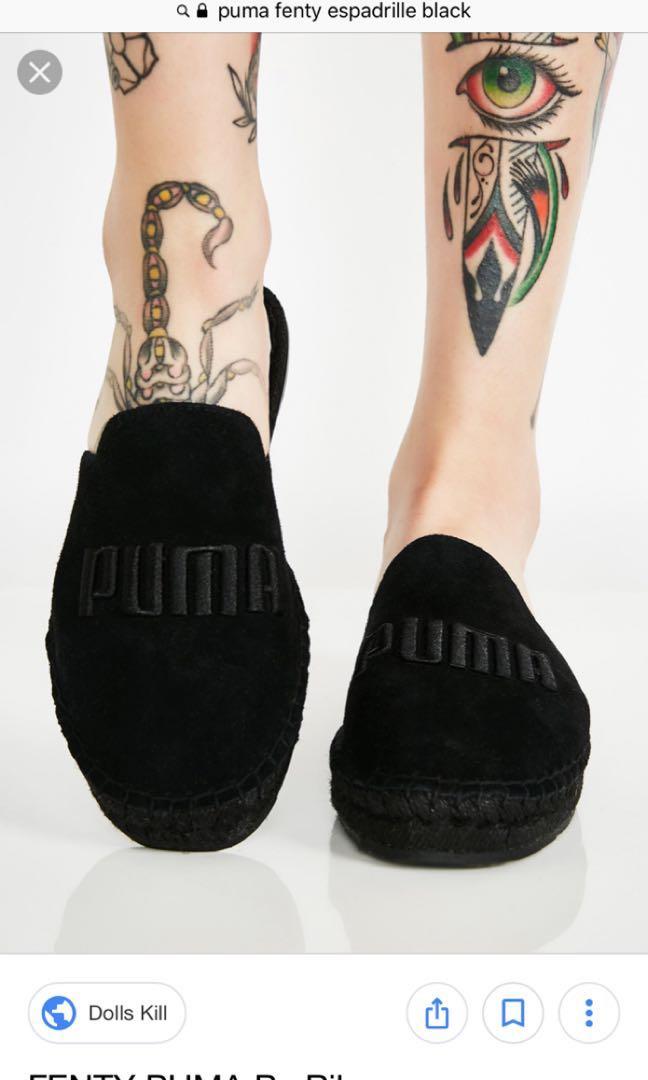fenty espadrilles black