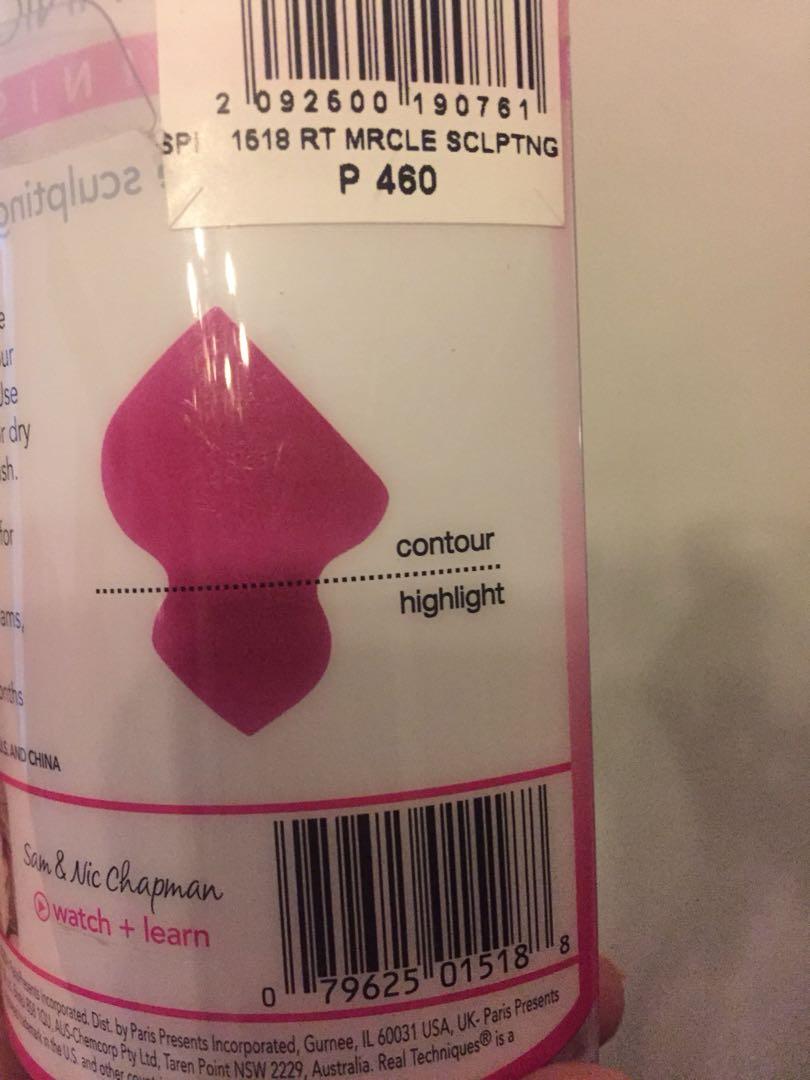 Real techniques sponge (Category: Makeup) located in Marikina City. Submitted by thriftcircle (Listing ID 211362739, Image 2). Description: AUTHENTIC Contour and highlight sponge. But can be used as an over all sponge bec it can be used dry or wet. Brand new. Bought for 460php Lp .