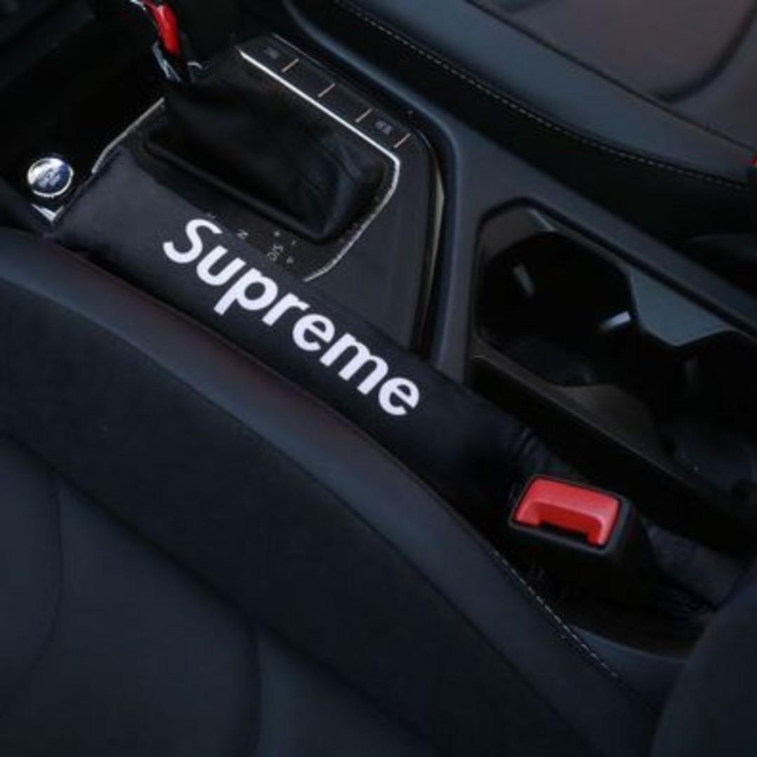 Supreme Car Seat Gap Filler Black Series 2 Pc Set Car