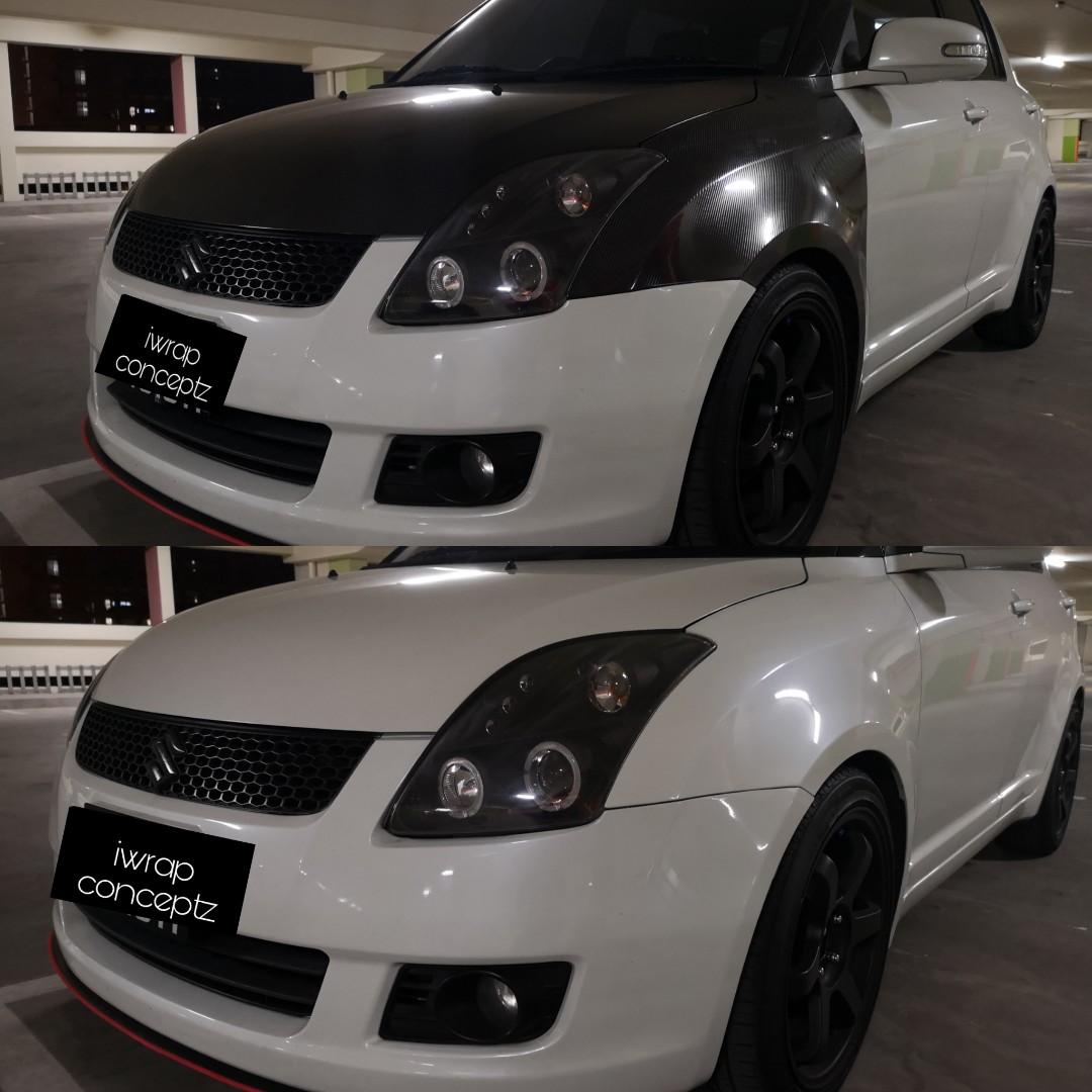 Suzuki Swift Jdm Car Half Cut Carbon Wrap Services Car