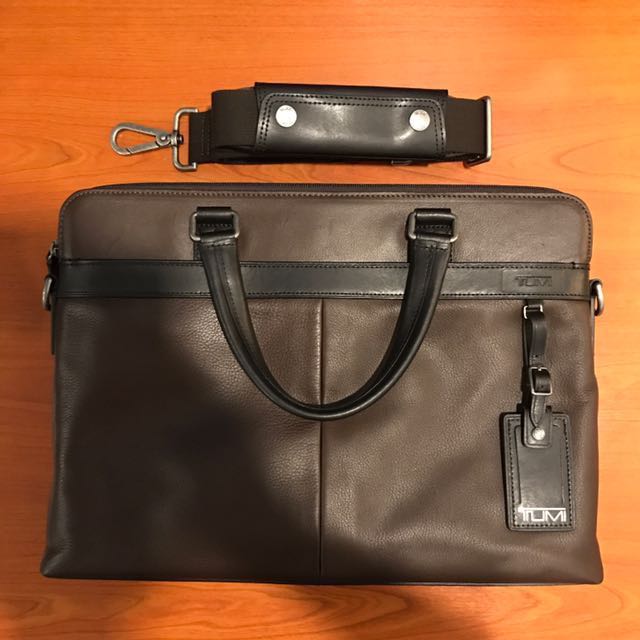 Tumi Tafton Double Zip Portfolio Briefcase Luxury Bags Wallets