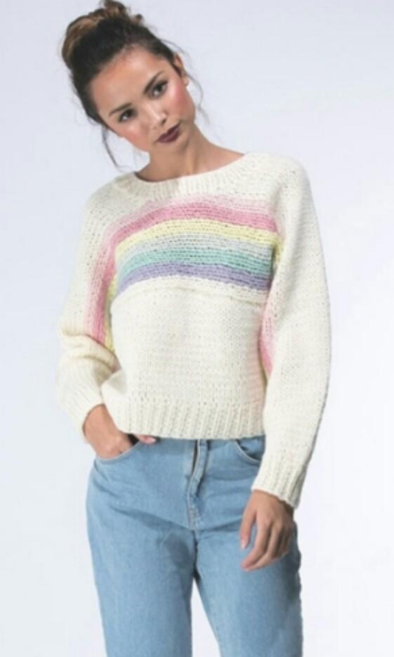Unif Pastel Somewhere Sweater Women s Fashion Coats Jackets and