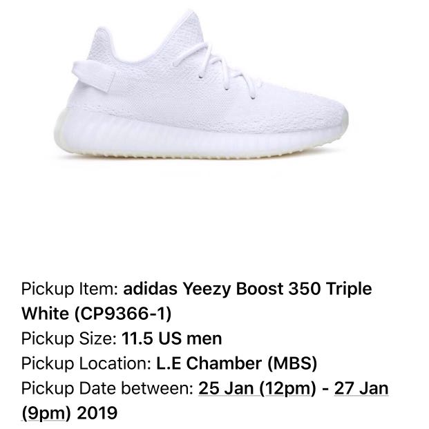 Yeezy triple white 11.5 clearance
