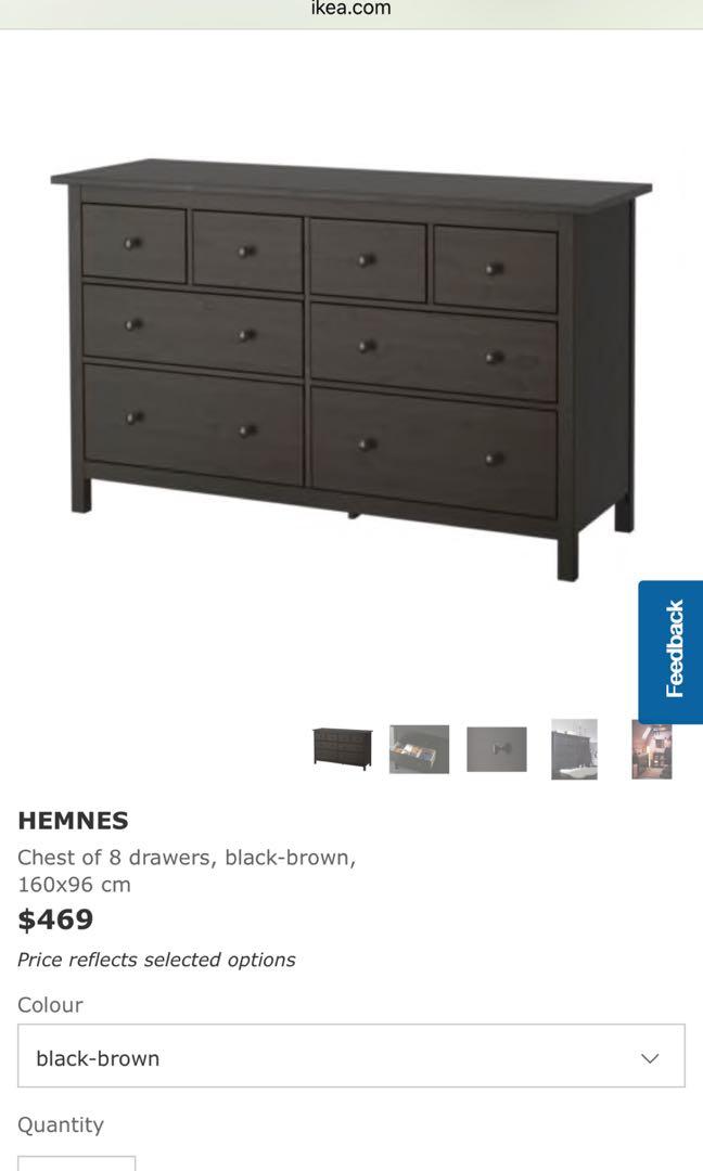 Used Ikea Hemnes Drawer Furniture Shelves Drawers On Carousell