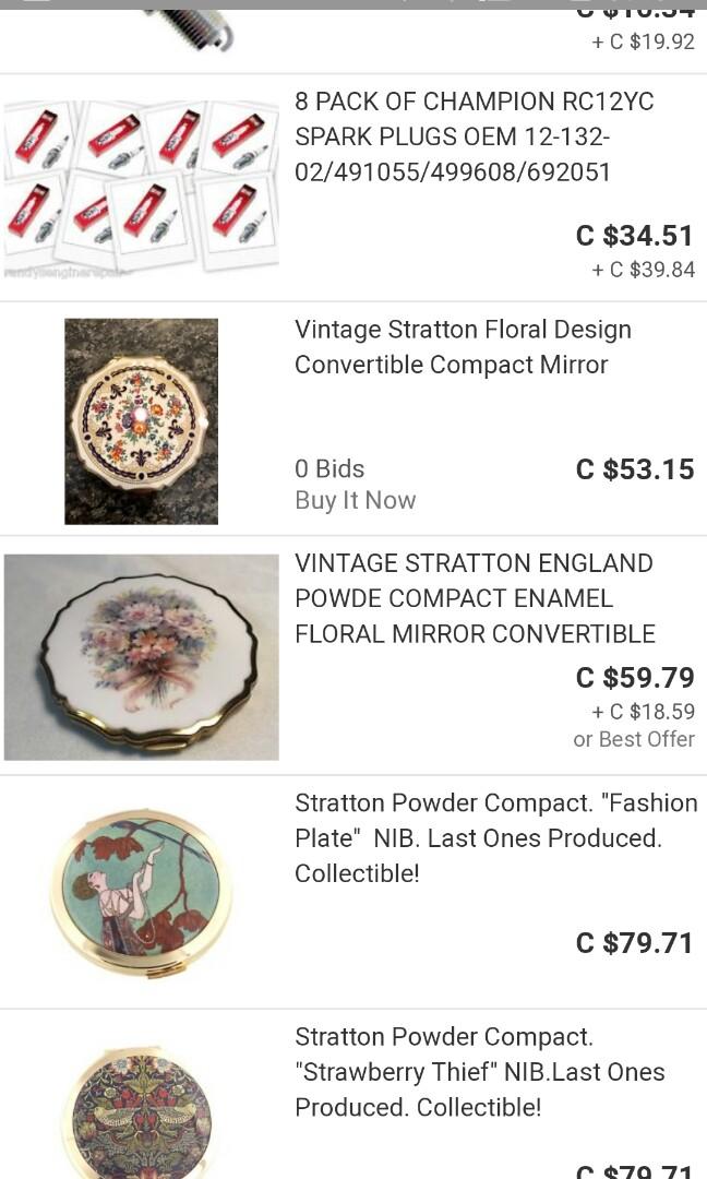 Stratton Powder Compact Collectible! /"Strawberry Thief/" NIB.Last Ones Produced