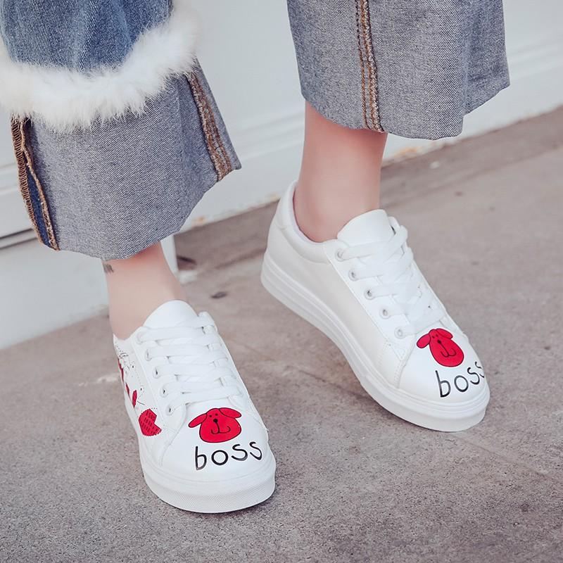 Cute white leather sneakers sale