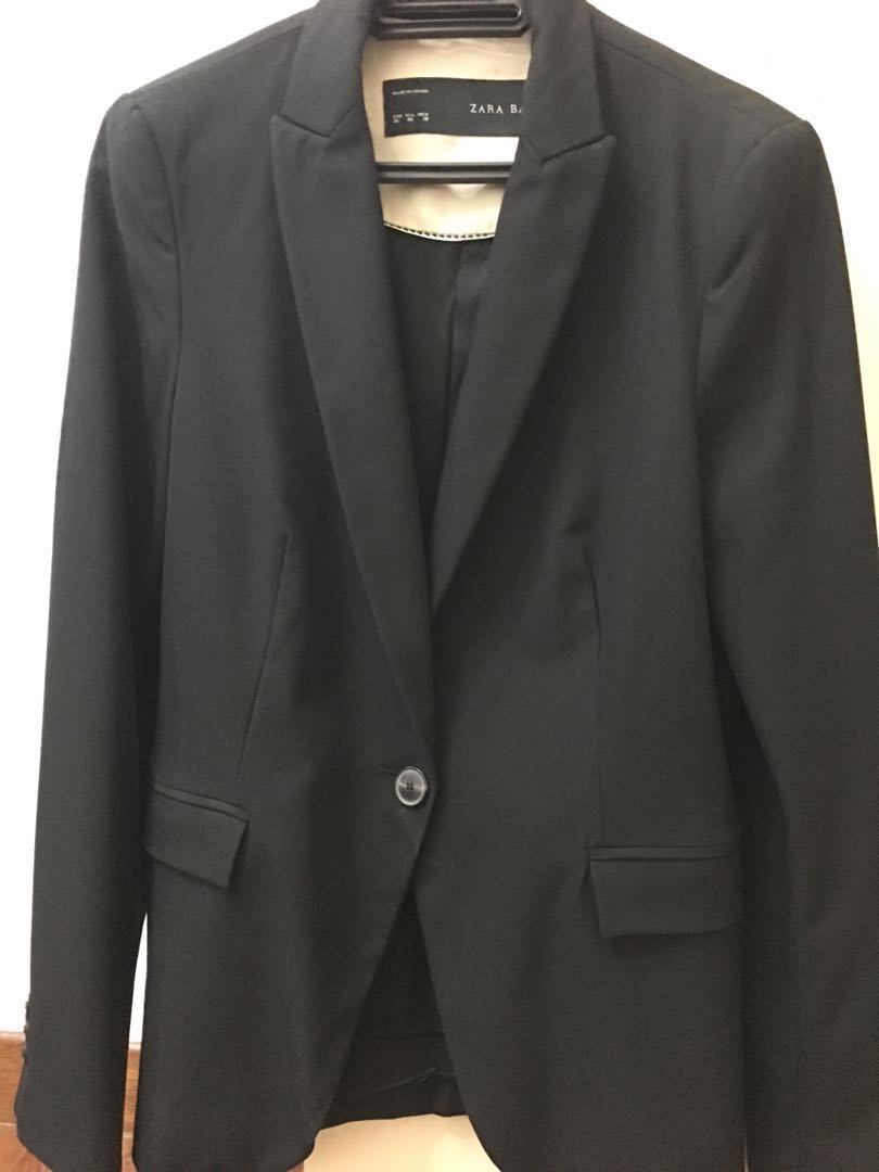 Zara Woman Formal Blazer/Jacket (Black 