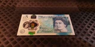 AD25 888777 England 2015 £5 Lucky Number GEM UNC Condition