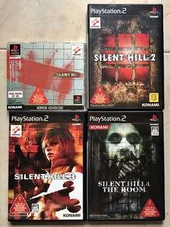 日版 PS1 & PS2 SILENT HILL 1 2 3 4 沉默之丘 寂靜嶺 鬼魅山房 一套4集