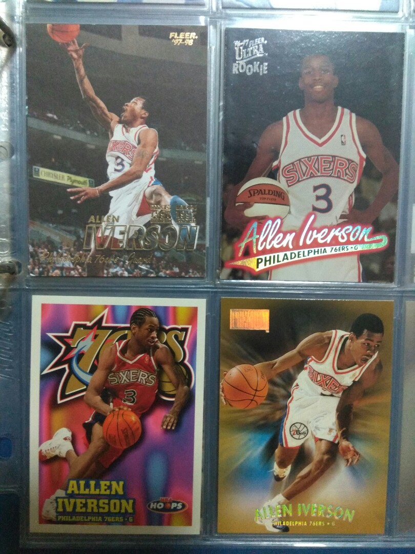 allen iverson jersey card