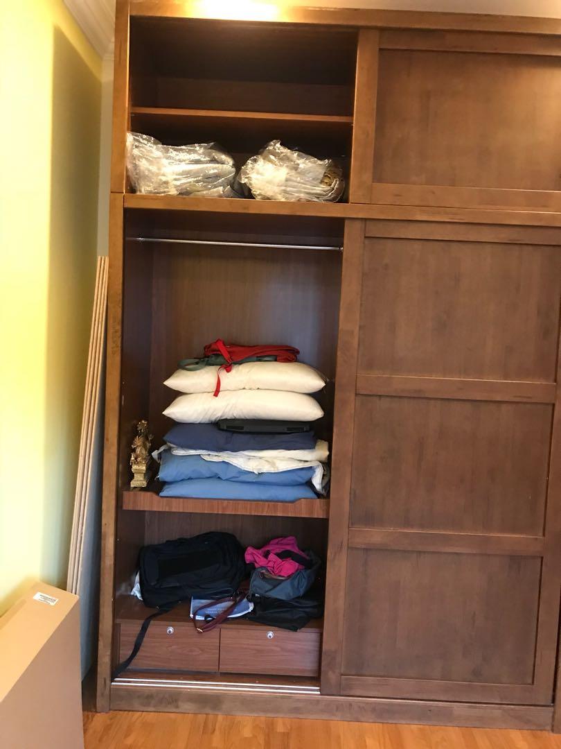 Authentic Teak Wood Furniture Wardrobe, Furniture & Home Living