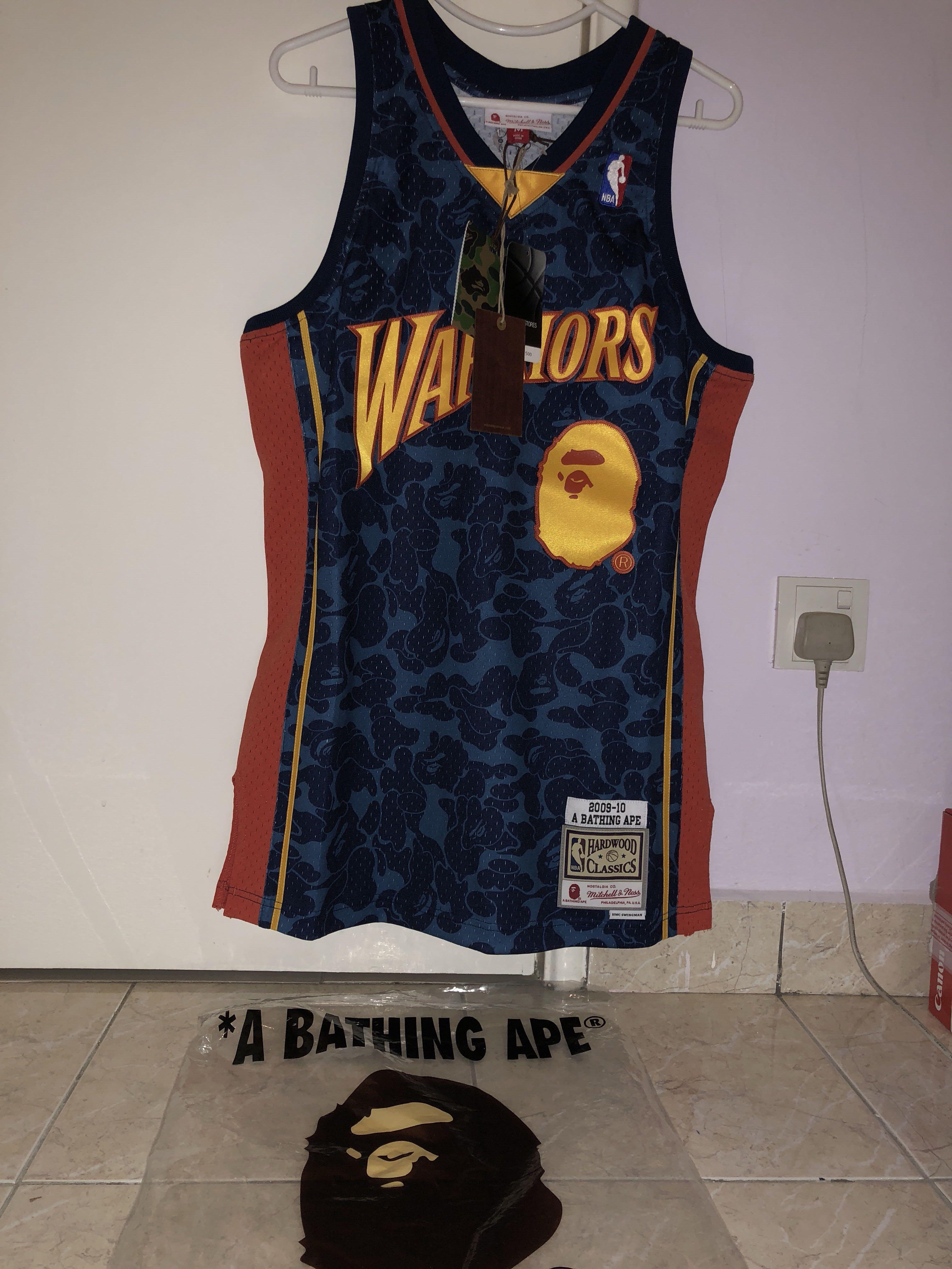 bape mitchell and ness warriors