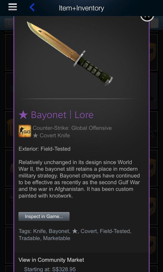 Bayonet Lore Ft Csgo Toys Games Video Gaming In Game Products On Carousell - click more then mudkip and ill give u 5 robux roblox