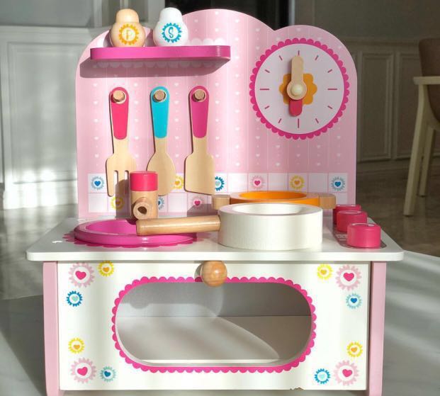 baby girl wooden kitchen