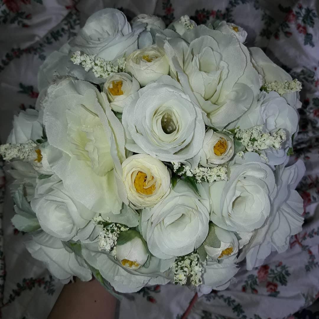 Buket Bunga Mawar Putih Untuk Pernikahan Flower Bouquet