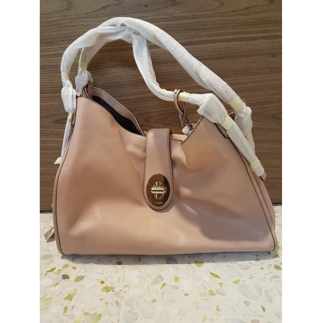 COACH Madison Turnlock Leather Hobo Bag Coach Madison Caryle 