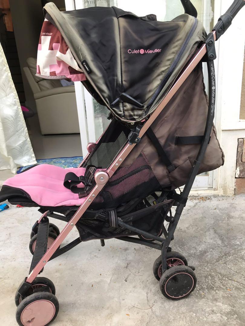 Combi Culet Mieuller Stroller Double Sided Pads Pink Babies Kids Going Out Strollers on Carousell
