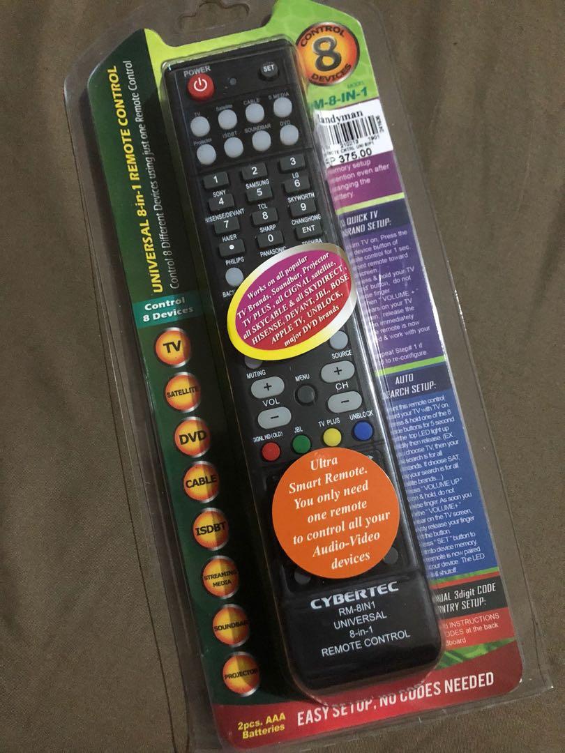 Cybertec universal remote for dvd or tv, TV & Home Appliances, TV