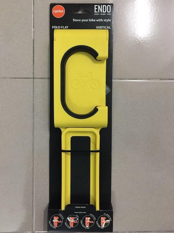 Cycloc ENDO Yellow Wall mount Bicycle rack, Sports Equipment, Bicycles