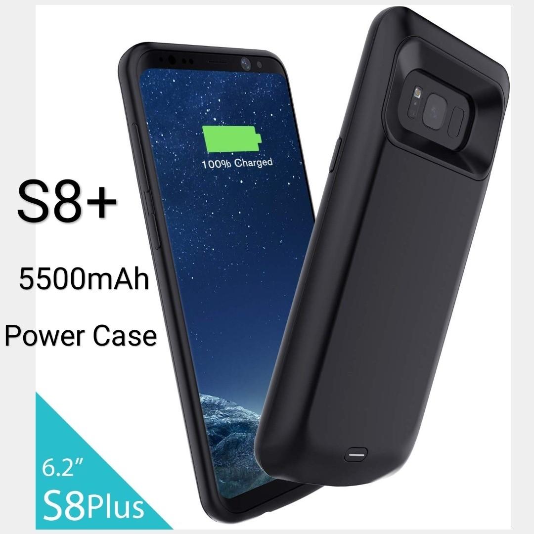 Elebase Galaxy S8 Plus Battery Case 5500mah Portable External Backup Charging Case Rechargeable Impact Resistant Extended Power Charger For Samsung Galaxy S8 Plus Not Galaxy S8 Black Mobile Phones Tablets Mobile Tablet Accessories Power