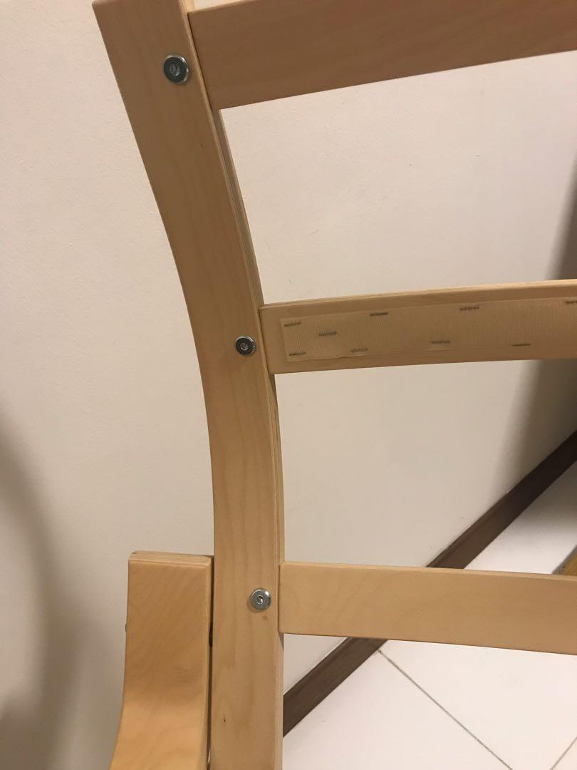 Ikea poang chair + footrest, Furniture & Home Living, Furniture, Chairs