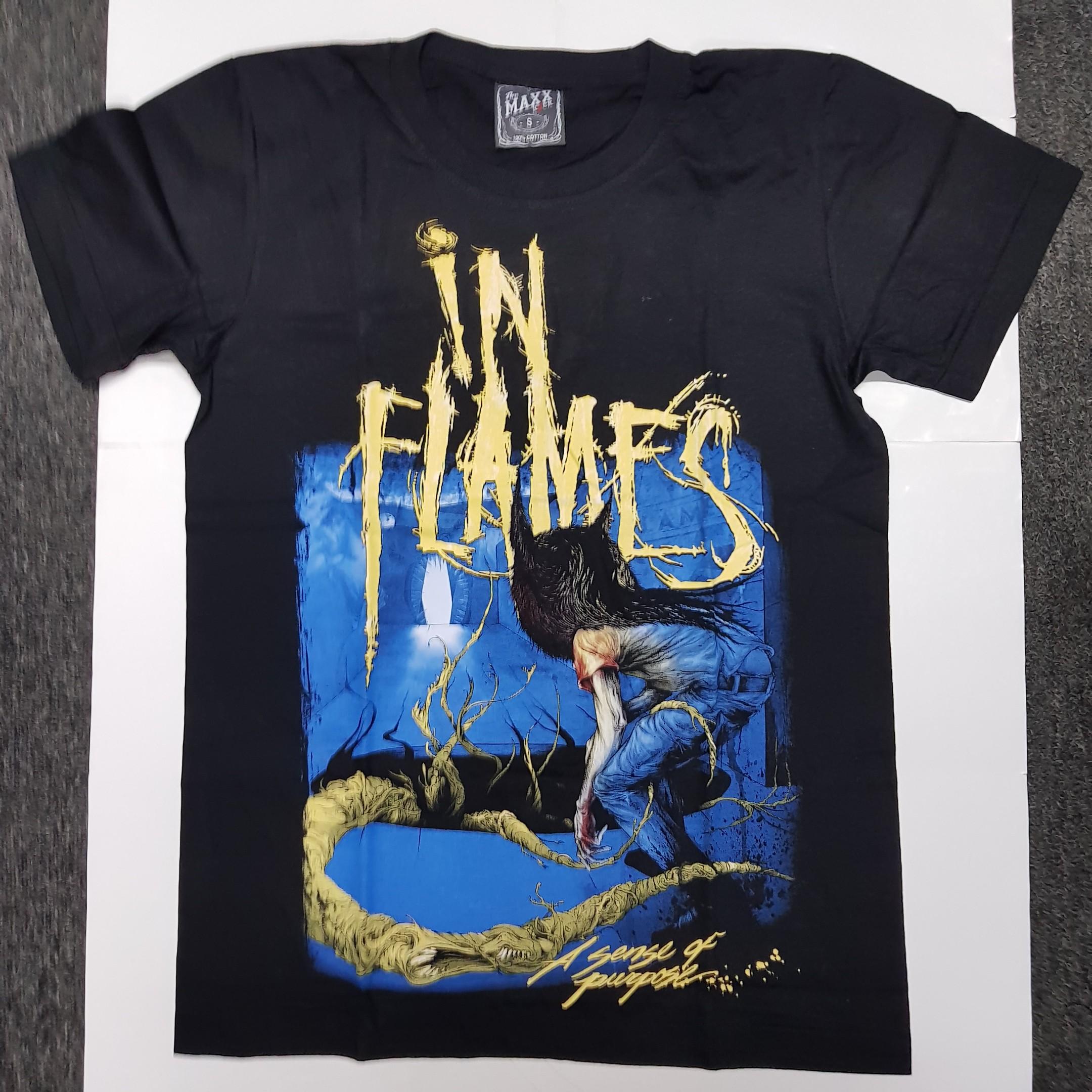 In Flames - A Sense Of Purpose T-shirt Merch (S/L), Men's Fashion, Tops ...