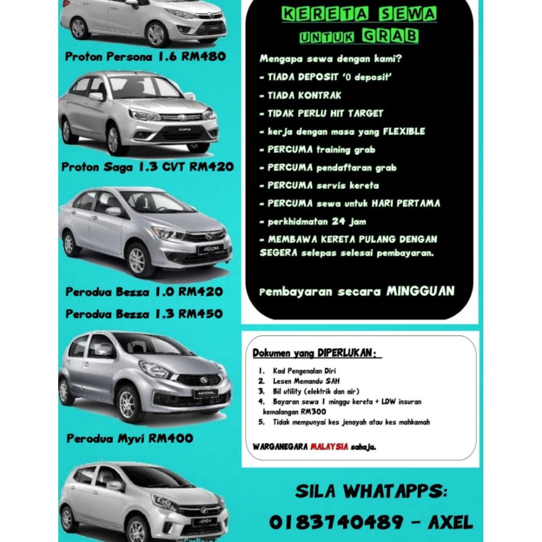 Kereta Sewa Untuk Grab