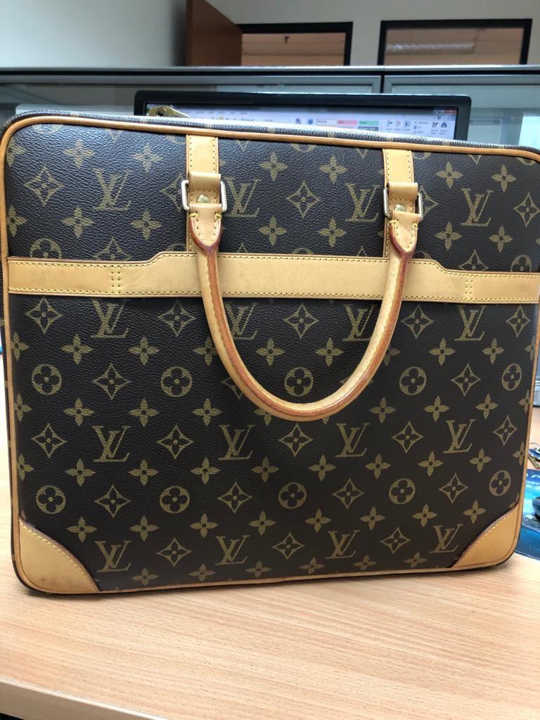 LV Cupertino Monogram Canvas Laptop Bag (Preloved), Luxury, Bags