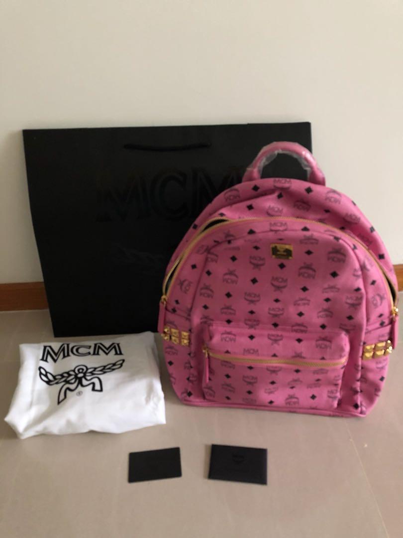 MCM Backpack (Category: Backpacks) located in Singapore. Submitted by emilyjaime (Listing ID 156958438, Image 1). Description: MCM Medium Backpack Approximately 15.5 x 35.5 x 41.0 cm 100% Authentic Brand New Come with dust bag and card Price negotiable for fast deal .