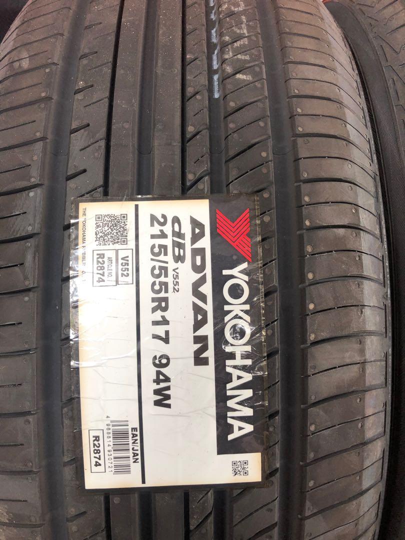 New] 215/55/17 Yokohama Advan V552, Car Accessories, Tyres  Rims on  Carousell