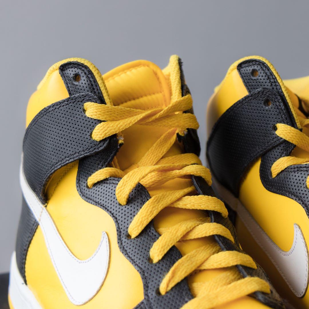 nike high tops yellow and black