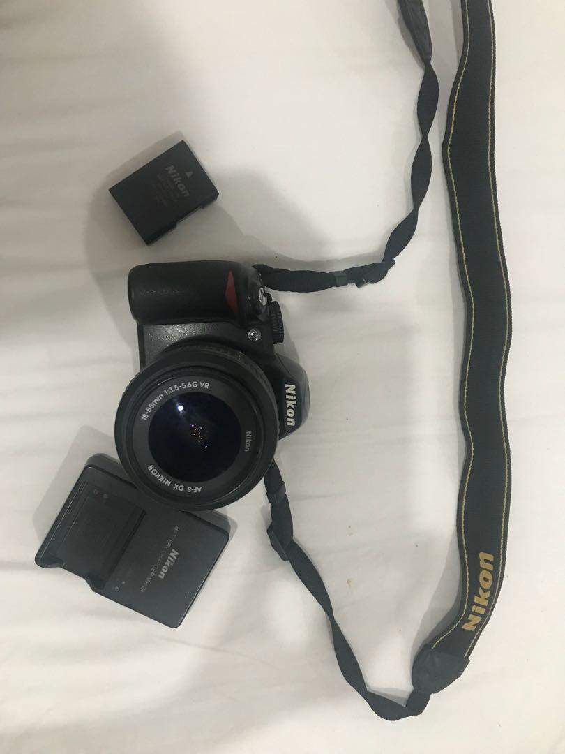 Nikon dslr 3100 with lens kit (Category: Lens & Kits) located in Manila. Submitted by bianca64 (Listing ID 211565341, Image 2). Description: Good condition. Barely used. Good for beginners Package: Unit with lens and strap (18-55mm) Charger Batteries 2gb SD card Pouch Extra lens (55-300mm) Price still negotiable. Rfs: shifting to point and shoot camera.