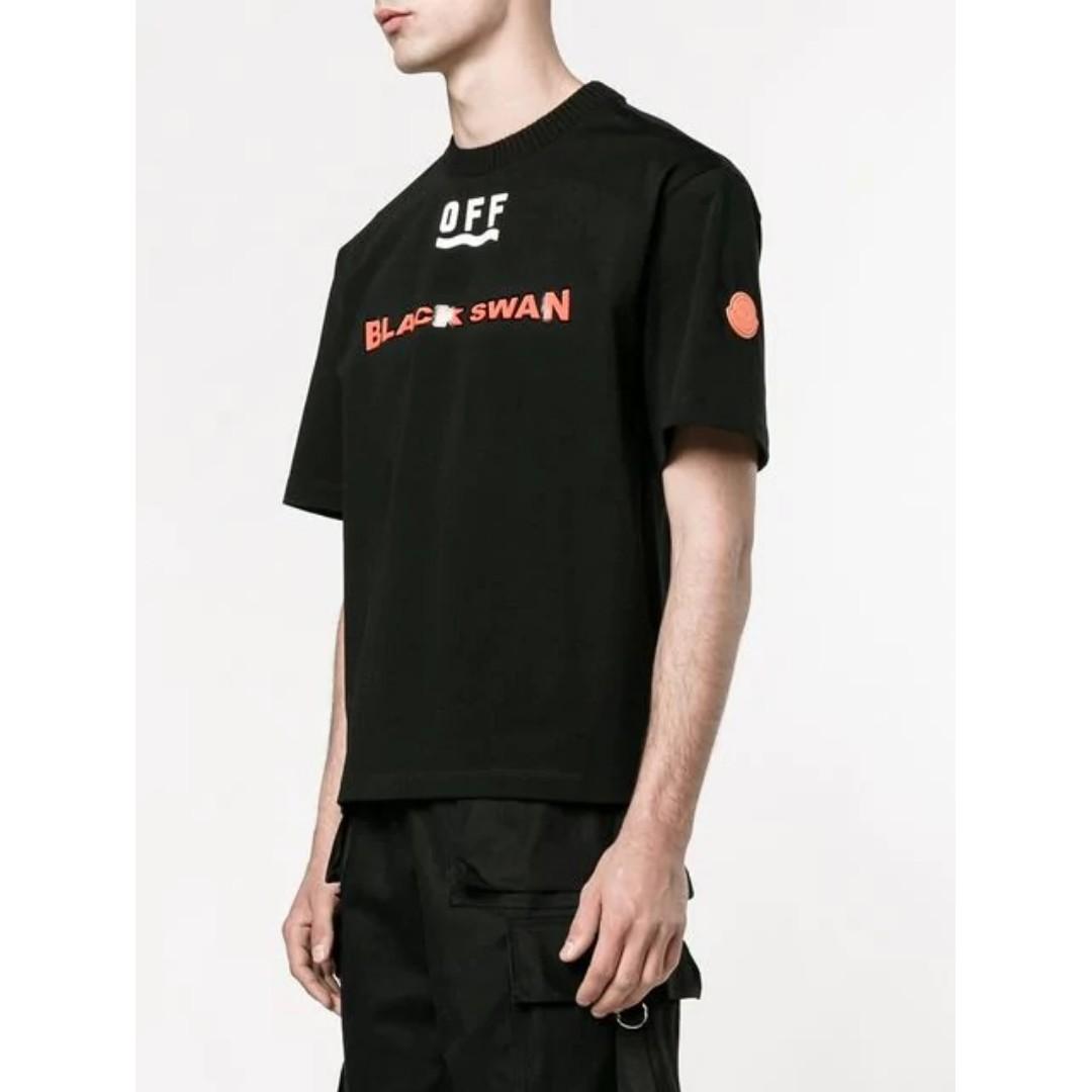 Moncler x off white black swan t shirt clearance
