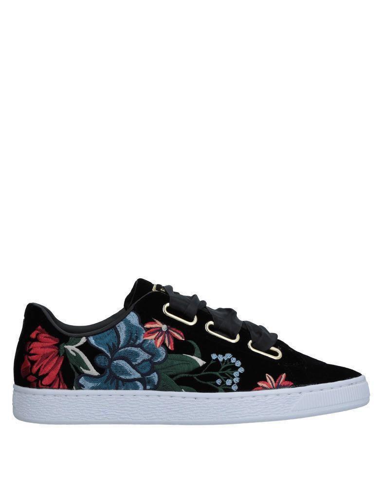 Puma basket heart embroidered sneaker 