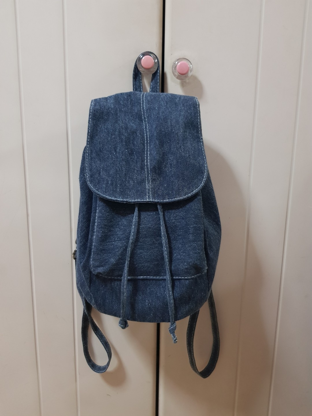 small denim backpack