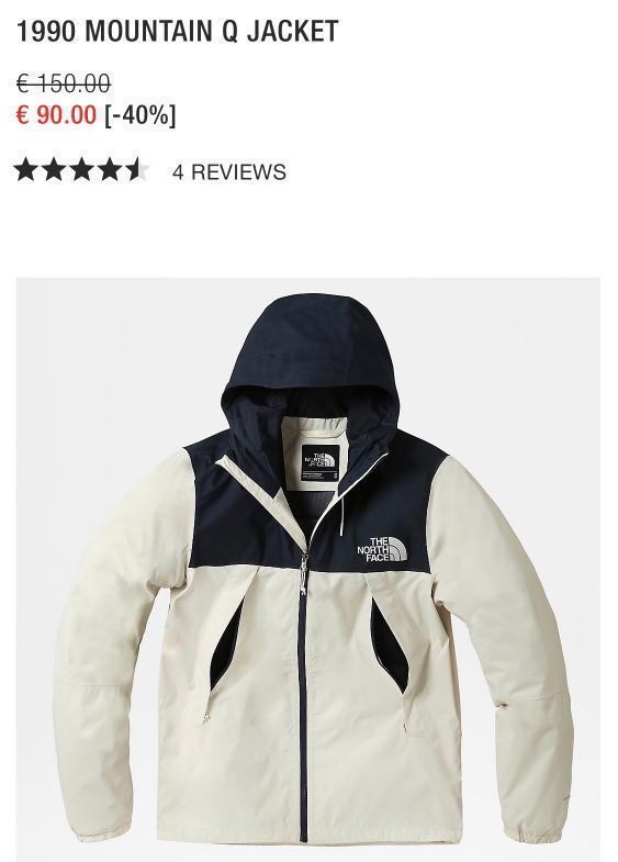 North face mountain q jacket vintage hotsell white