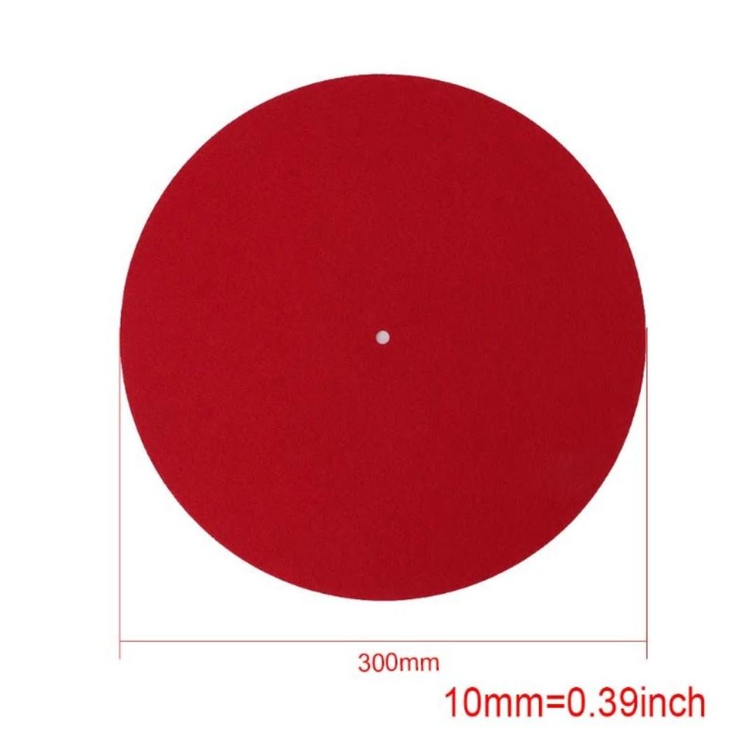 Available Turntable Platter Mat Slipmat Red Colour For Vinyl