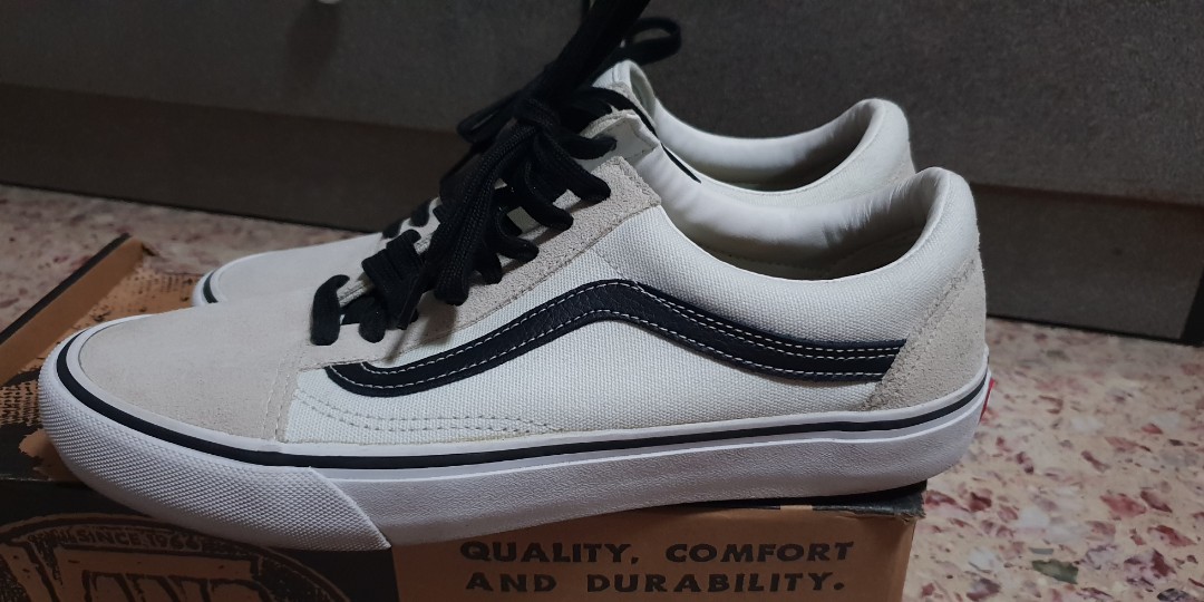 vans old skool pro 50th anniversary white & black