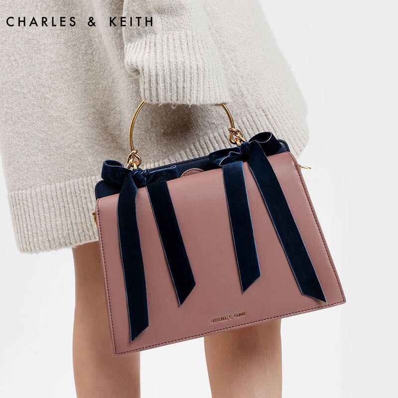 Velvet bow detail handbag online