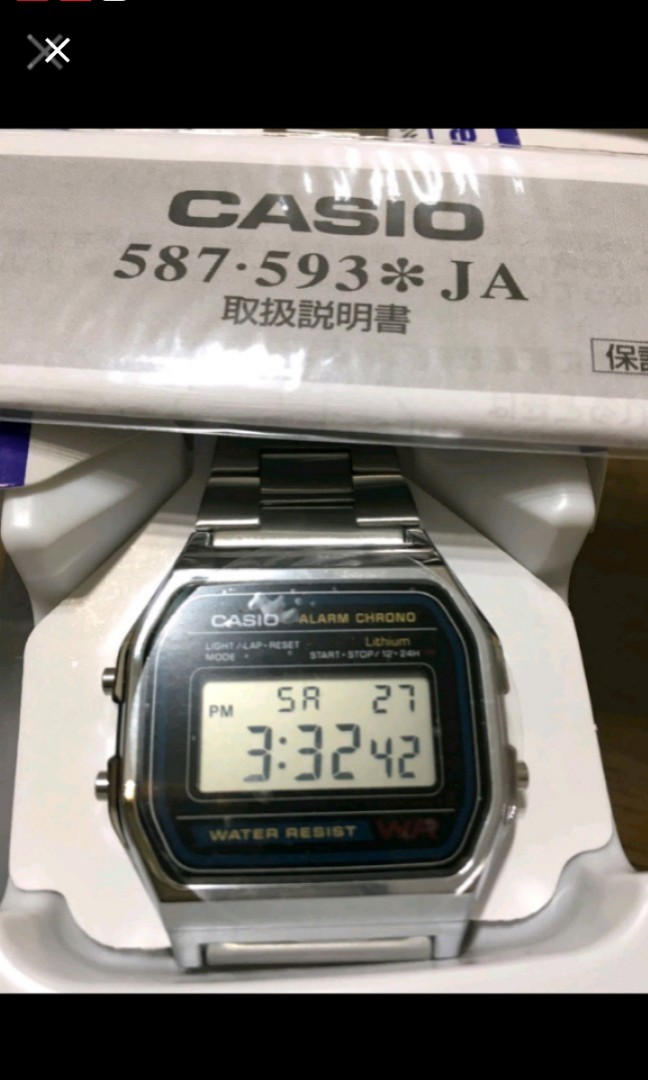 108-01 全新卡西歐Casio A-158WA gshock g-shock, 名牌精品, 精品手錶在旋轉拍賣