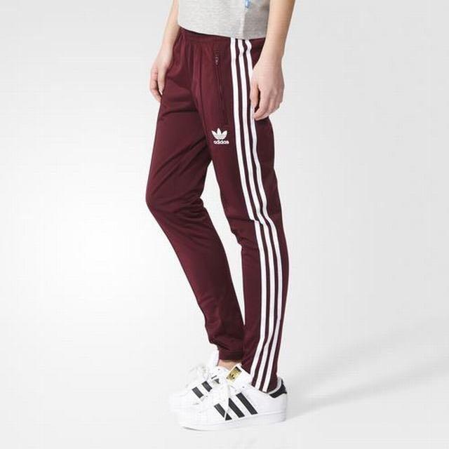Maroon adidas shop sweatpants