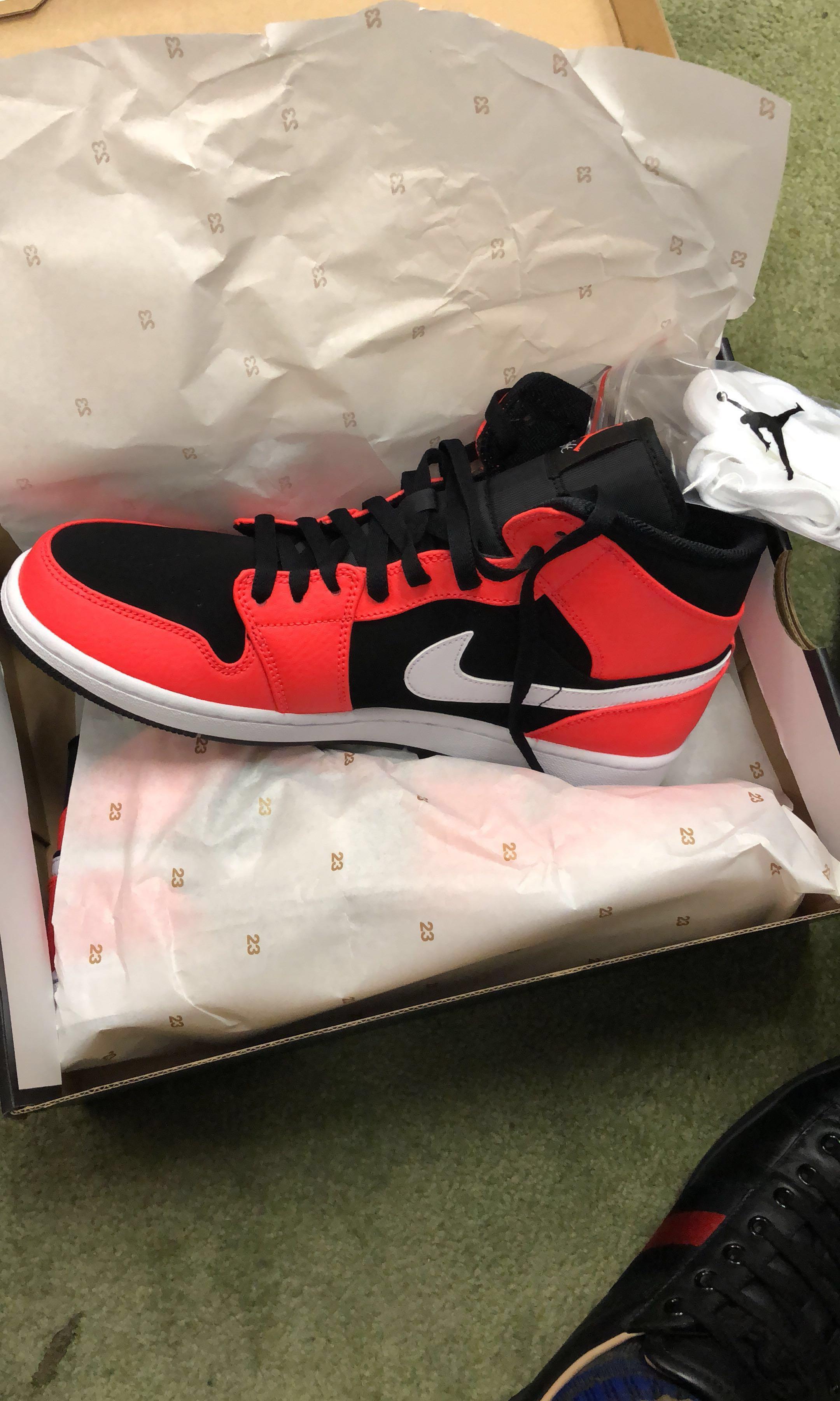 Air Jordan 1 infrared Men s Fashion Footwear Sneakers on Carousell