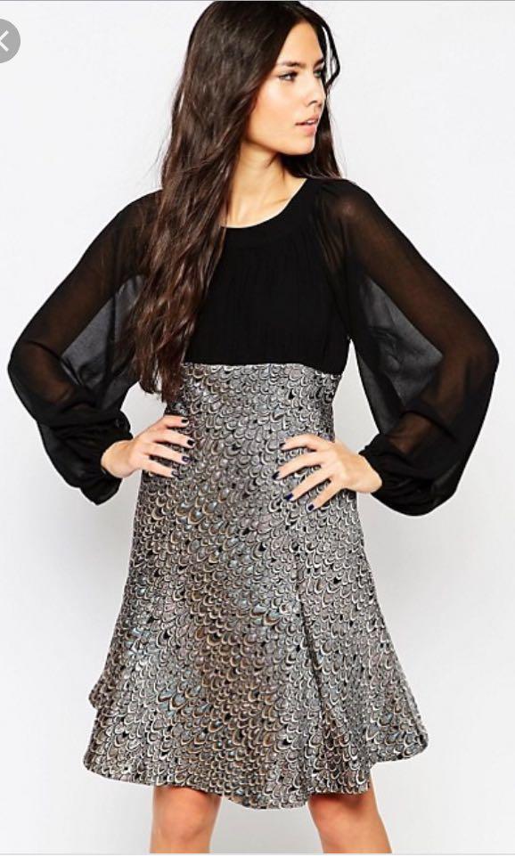 Asos peacock dress on sale