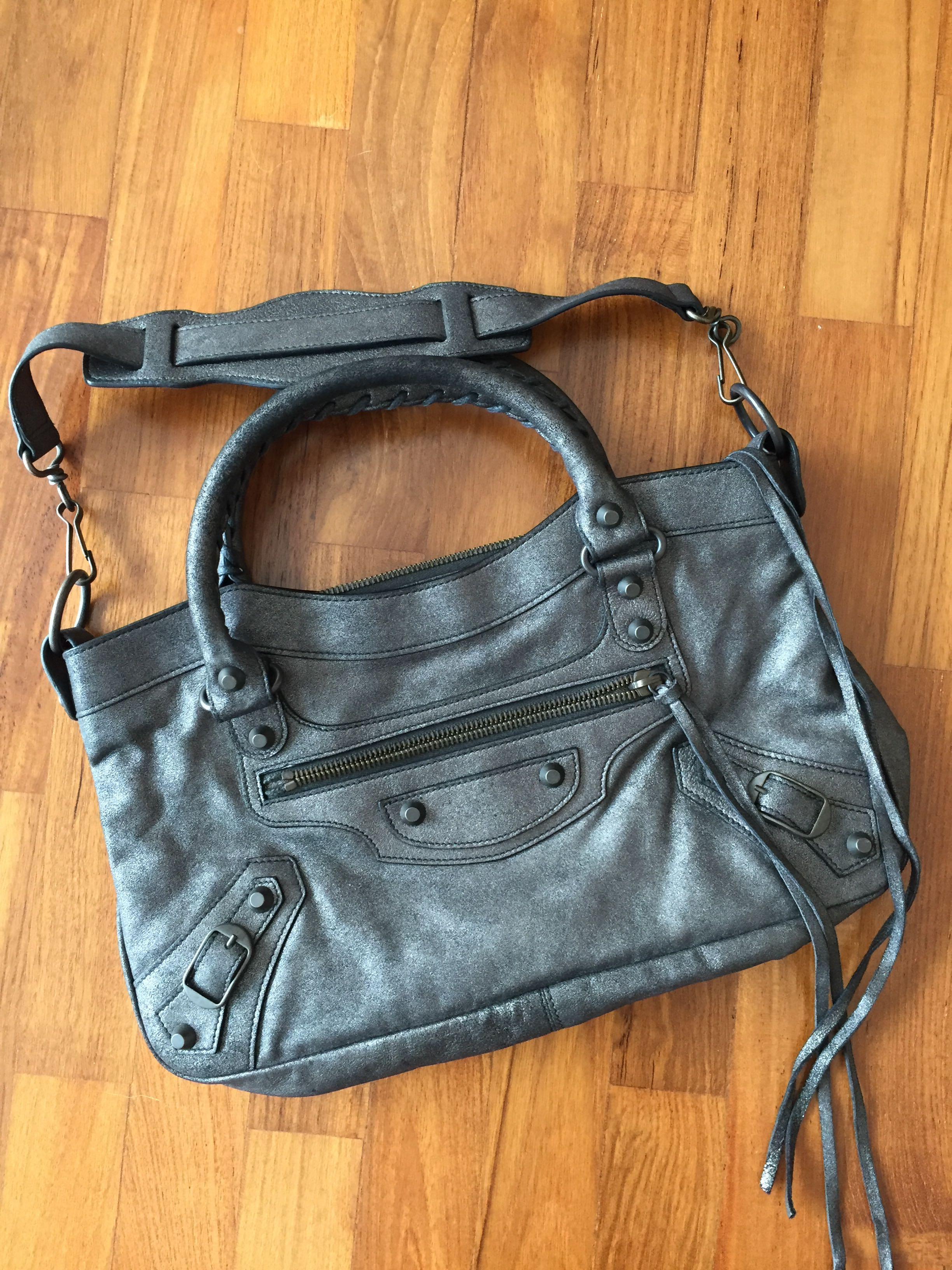 Anthracite Balenciaga First Balenciaga Vert Thyme Leather RH First