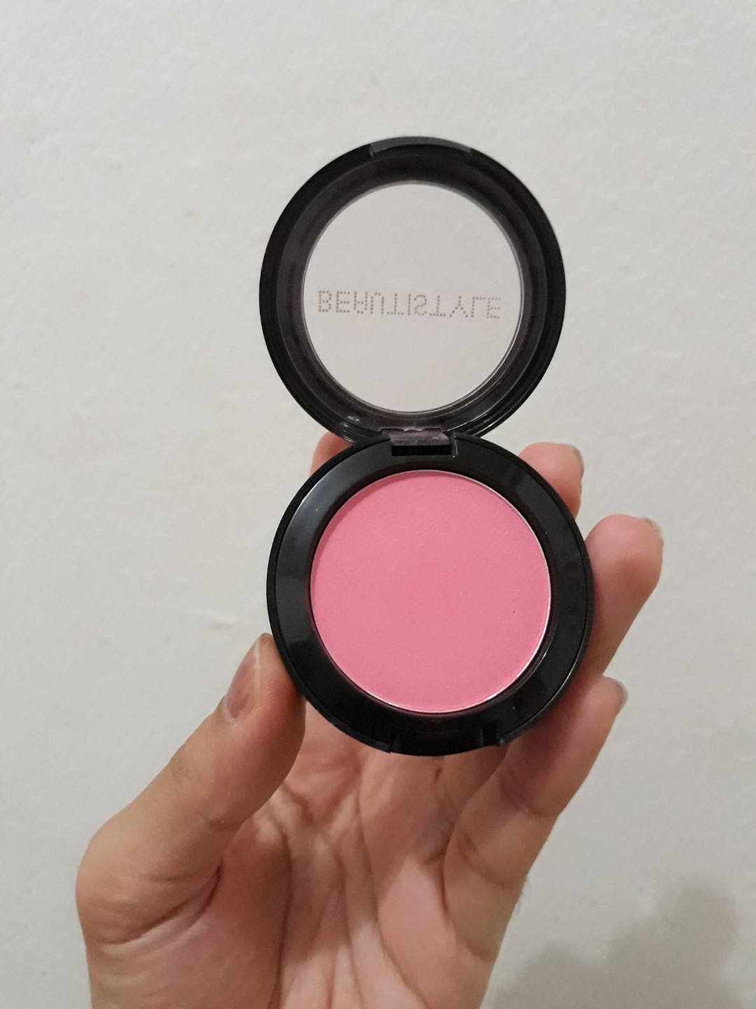 blush on pink
