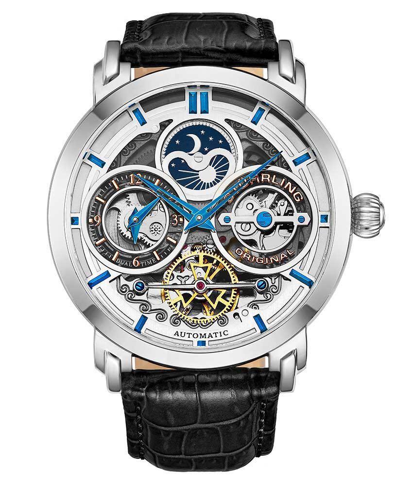 BNIB Stuhrling Luciano 371A Automatic 45mm Skeleton Mobile Phones Gadgets Wearables Smart Watches on Carousell