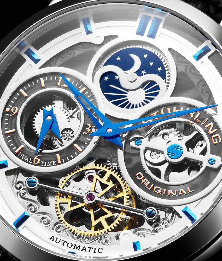 BNIB Stuhrling Luciano 371A Automatic 45mm Skeleton Mobile Phones Gadgets Wearables Smart Watches on Carousell