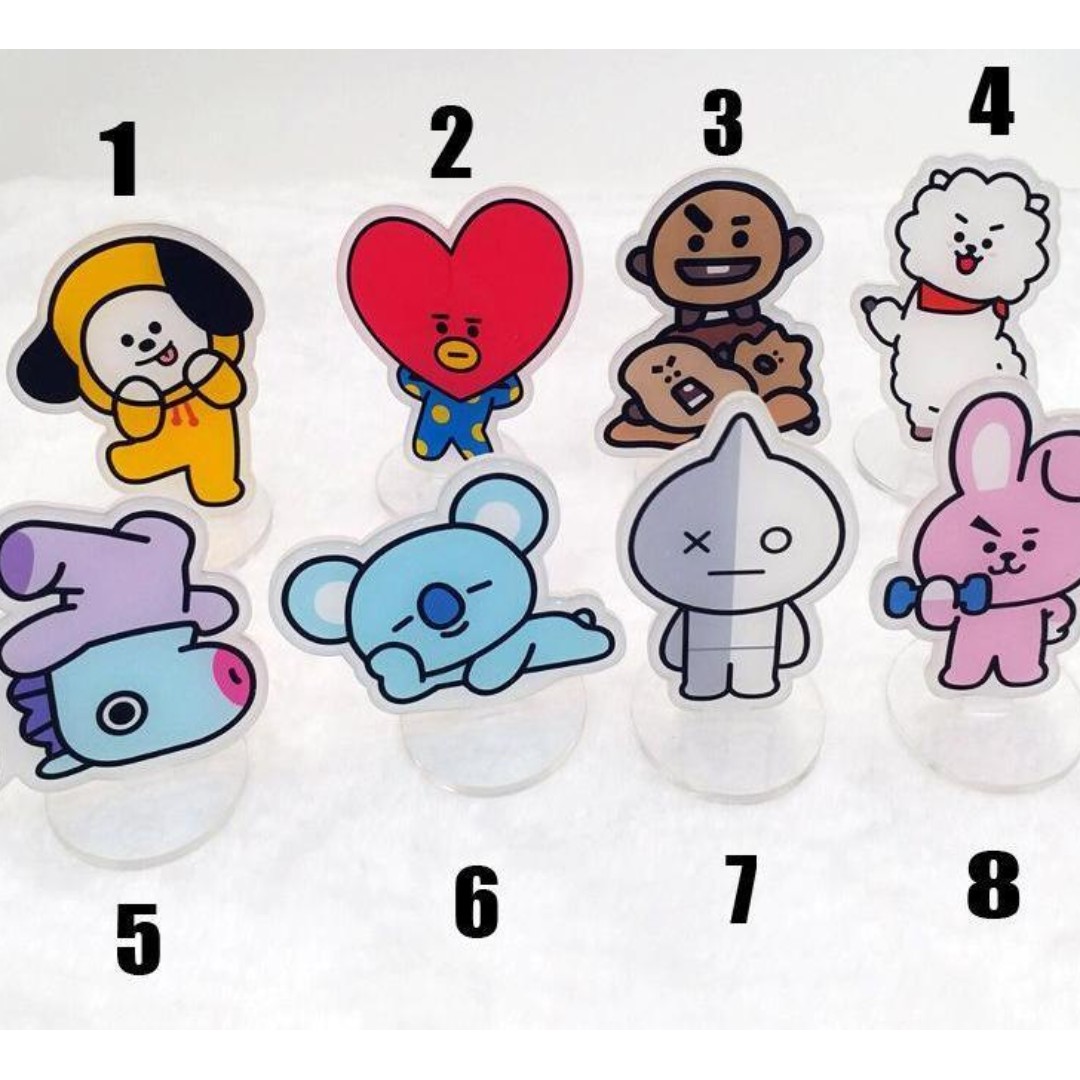  BTS  BT21  Cute Characters  Model Acrylic Stand 