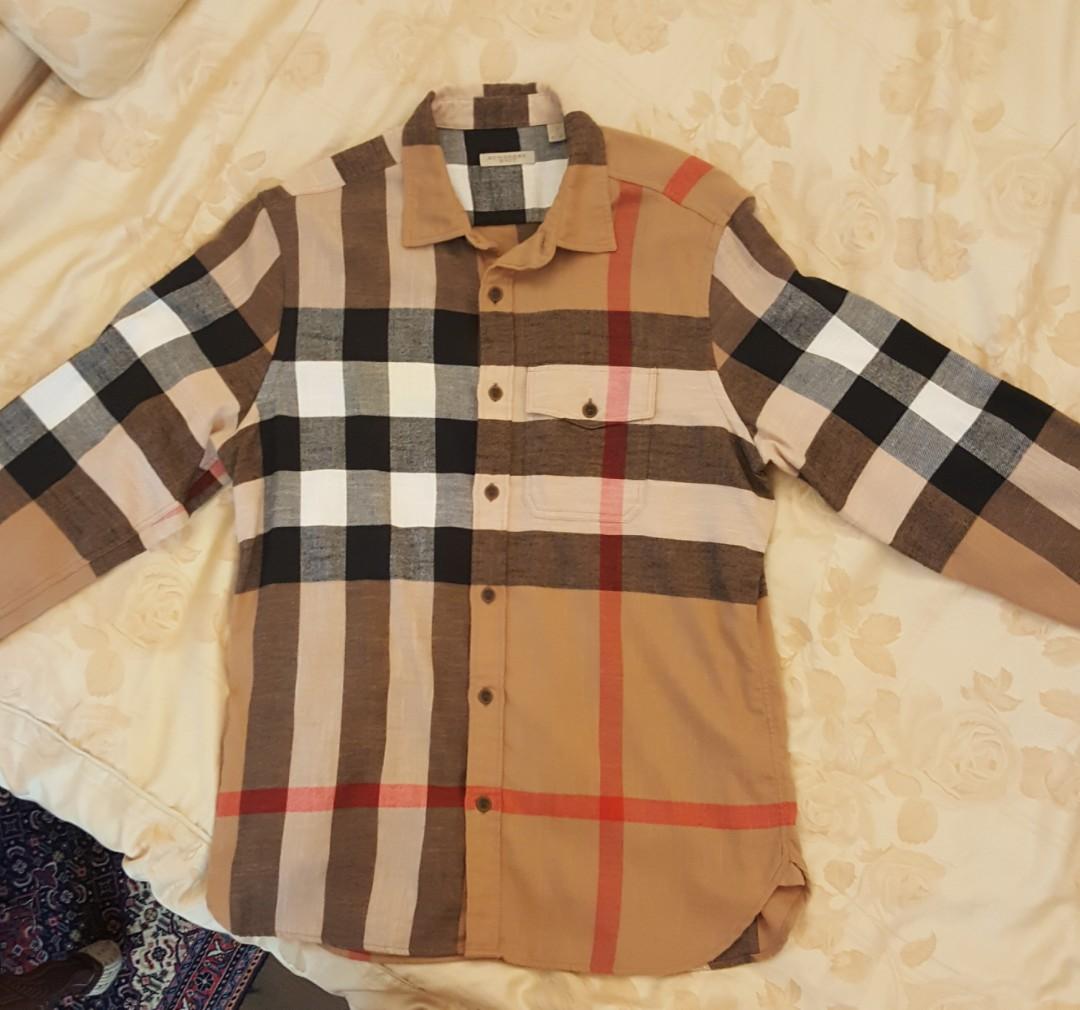 Burberry Brit Flannel Shirt Men Size L